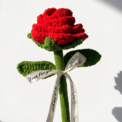 Handmade Crochet Giant Rose Sunflower Carnation Flower Bouquet Floral Gift for Mother