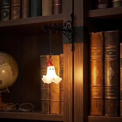 Bookshelf Lantern Library Lantern Mini Bookshelf Lamp LED Ghost Reading Book Shelf Lights for Bookworms, Antique Led Books Nook
