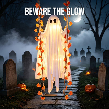 Halloween LED Ghost Decoration Light 13ft Adjustable Height Remote Control 8 Modes Outdoor Yard Porch Tree Decor