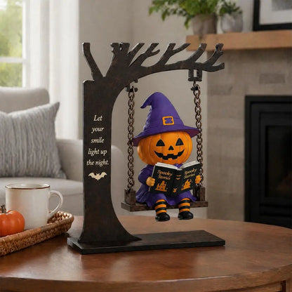 Acrylic Ghost on Swing Ornament Halloween Hanging Ghost Decoration Funny Halloween Swing Ornaments Set Witch Skeleton Mummy