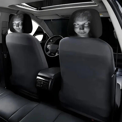 Halloween Scary Face Headrest Covers 2-Pack – Spooky Horror Car Accessories & Seat Decor
