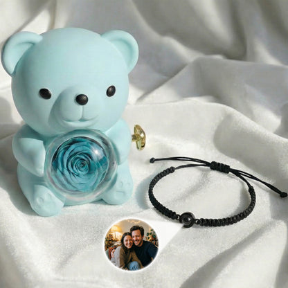Luxury Rose Bear & Heart Bracelet Gift Set – The Viral "I Love You" Surprise