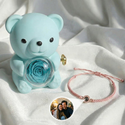 Luxury Rose Bear & Heart Bracelet Gift Set – The Viral "I Love You" Surprise