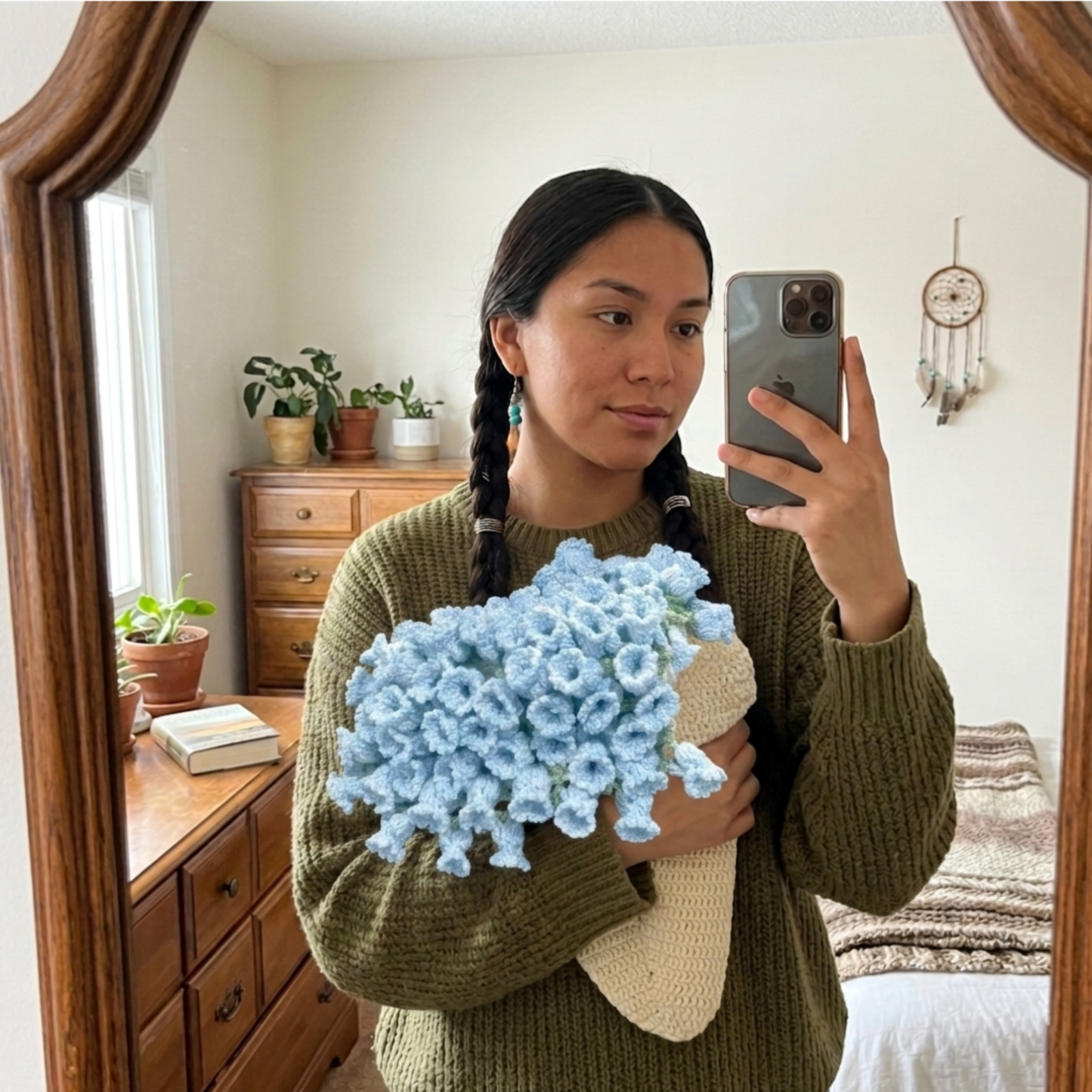 Crochet Flower Bouquet Blanket Mother's Day Gift for Her