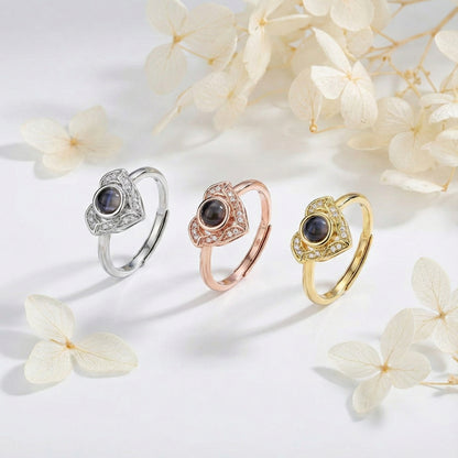 "I Love You" in 100 Languages Projection Ring – Exquisite Angel Wings Design – Romantic Promise & Engagement Gift for Her