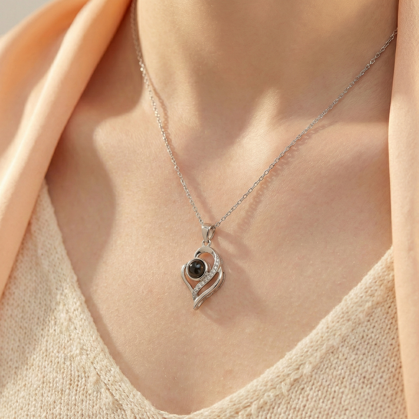 Eternal Rose Jewelry Box with Photo Projection Necklace | Ready-to-Gift