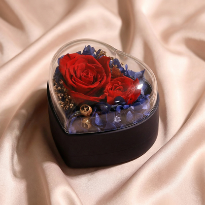 Eternal Rose Jewelry Box with Photo Projection Necklace | Ready-to-Gift