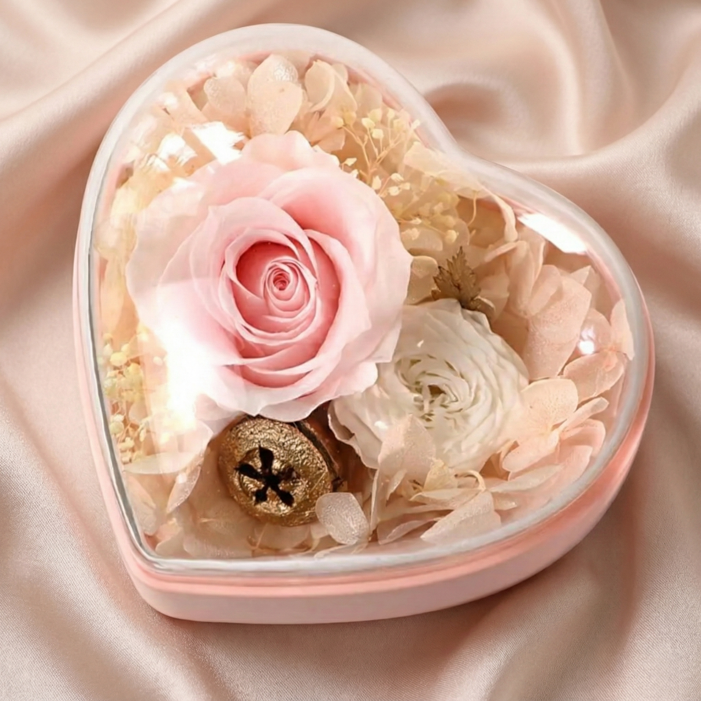 Eternal Rose Jewelry Box with Photo Projection Necklace | Ready-to-Gift
