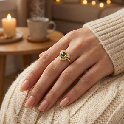 "I Love You" in 100 Languages Projection Ring – Exquisite Angel Wings Design – Romantic Promise & Engagement Gift for Her