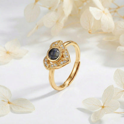 "I Love You" in 100 Languages Projection Ring – Exquisite Angel Wings Design – Romantic Promise & Engagement Gift for Her