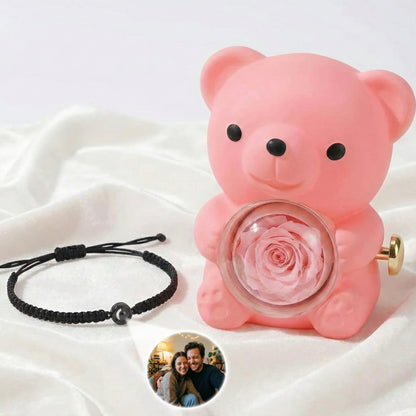 Luxury Rose Bear & Heart Bracelet Gift Set – The Viral "I Love You" Surprise