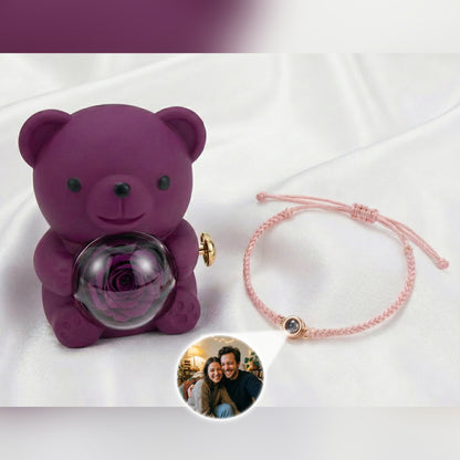 Luxury Rose Bear & Heart Bracelet Gift Set – The Viral "I Love You" Surprise