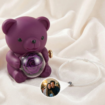 Luxury Rose Bear & Heart Bracelet Gift Set – The Viral "I Love You" Surprise