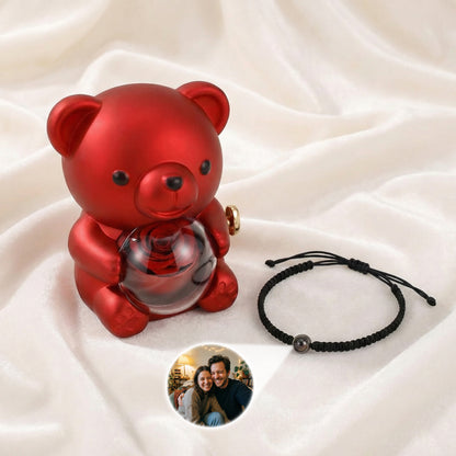 Luxury Rose Bear & Heart Bracelet Gift Set – The Viral "I Love You" Surprise