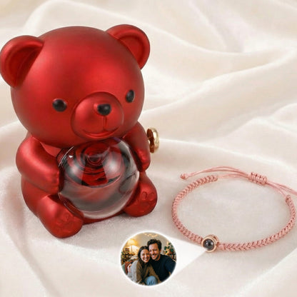 Luxury Rose Bear & Heart Bracelet Gift Set – The Viral "I Love You" Surprise
