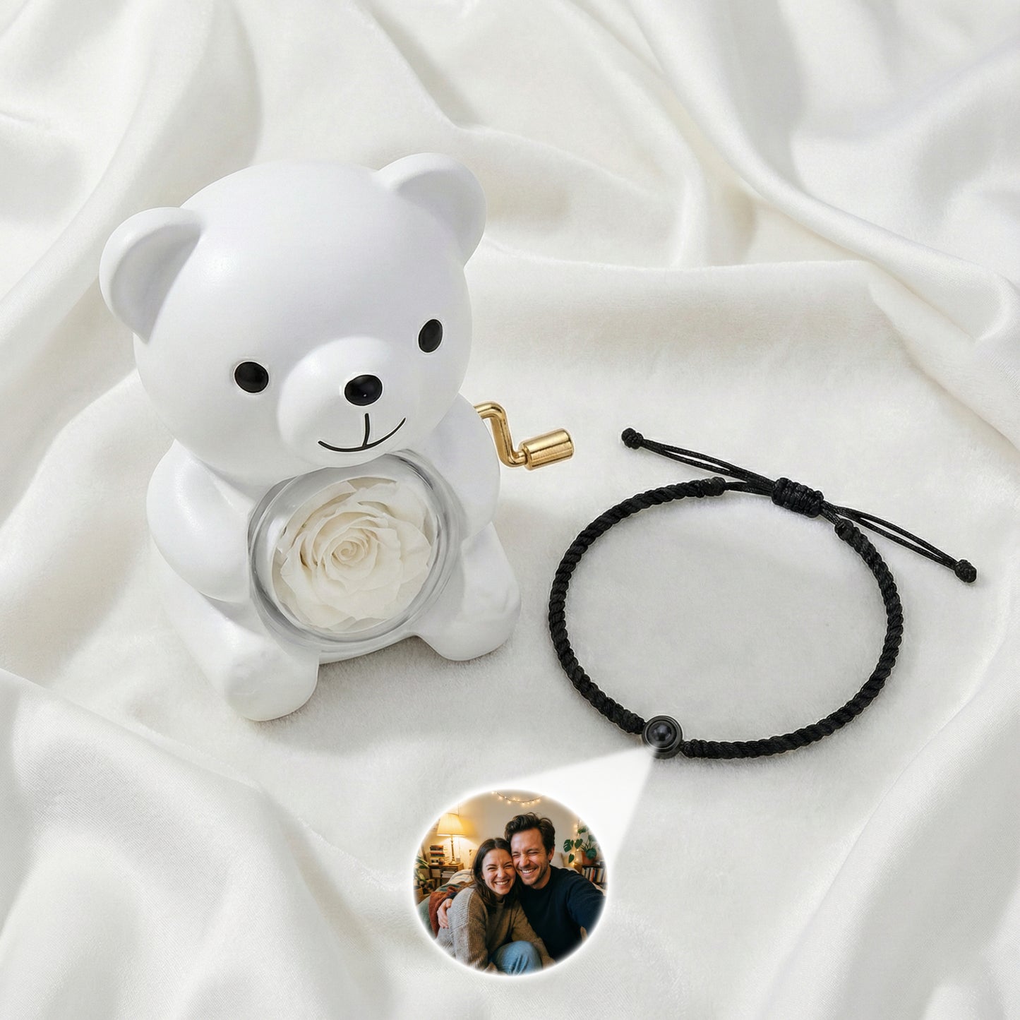 Luxury Rose Bear & Heart Bracelet Gift Set – The Viral "I Love You" Surprise