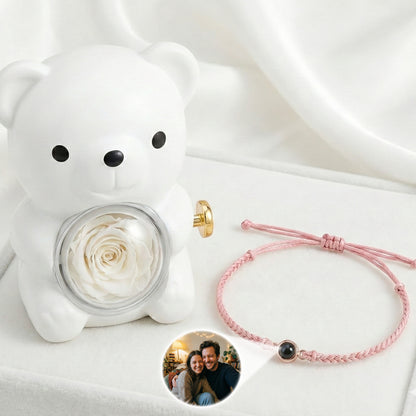 Luxury Rose Bear & Heart Bracelet Gift Set – The Viral "I Love You" Surprise